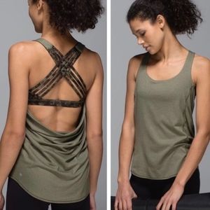 NWOT Lululemon Wild Tank Fatigue Green Camo